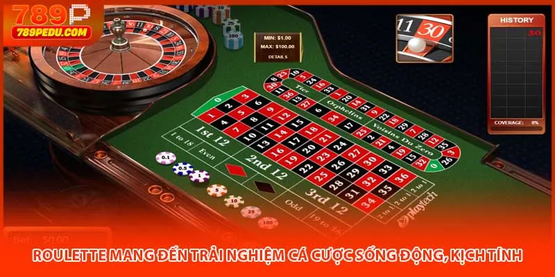Roulette mang đến trải nghiệm cá cược sống động, kịch tính